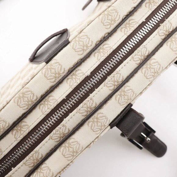 LOEWE Sender Tote Bag anagram Handbag beige canvas Women - Picture 12 of 12